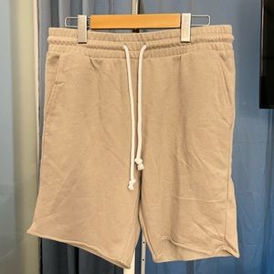 Beige summer cotton shorts